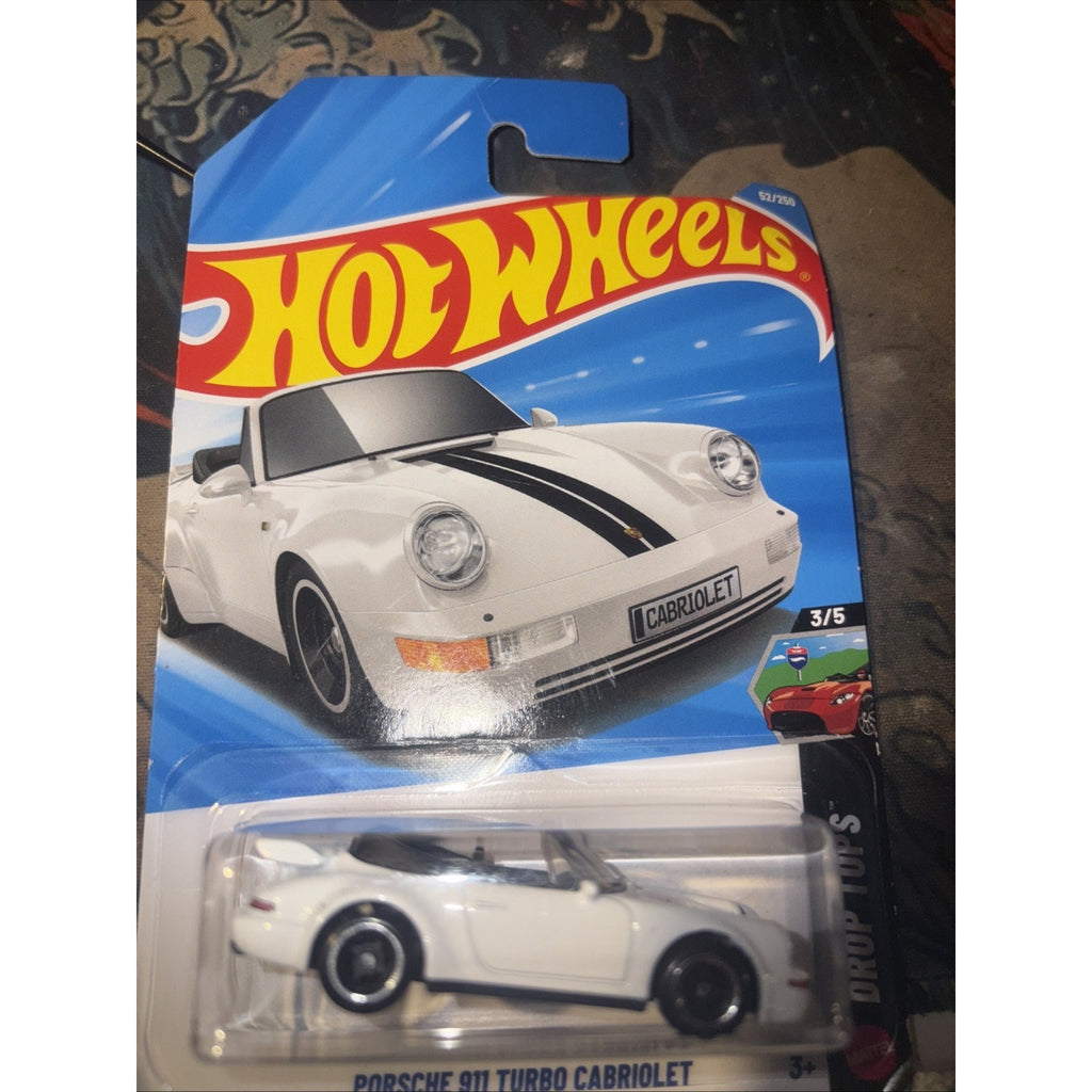 2026 Hot Wheels White Porsche 911 Turbo Cabriolet Drop Tops