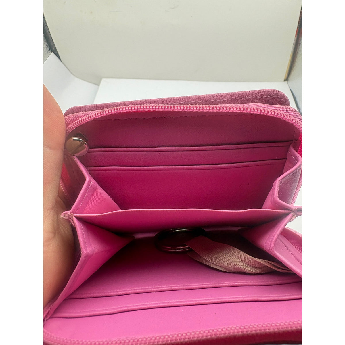 BUXTON Women's Zip-Around Wallet Leather Pink MultiColor Accessories