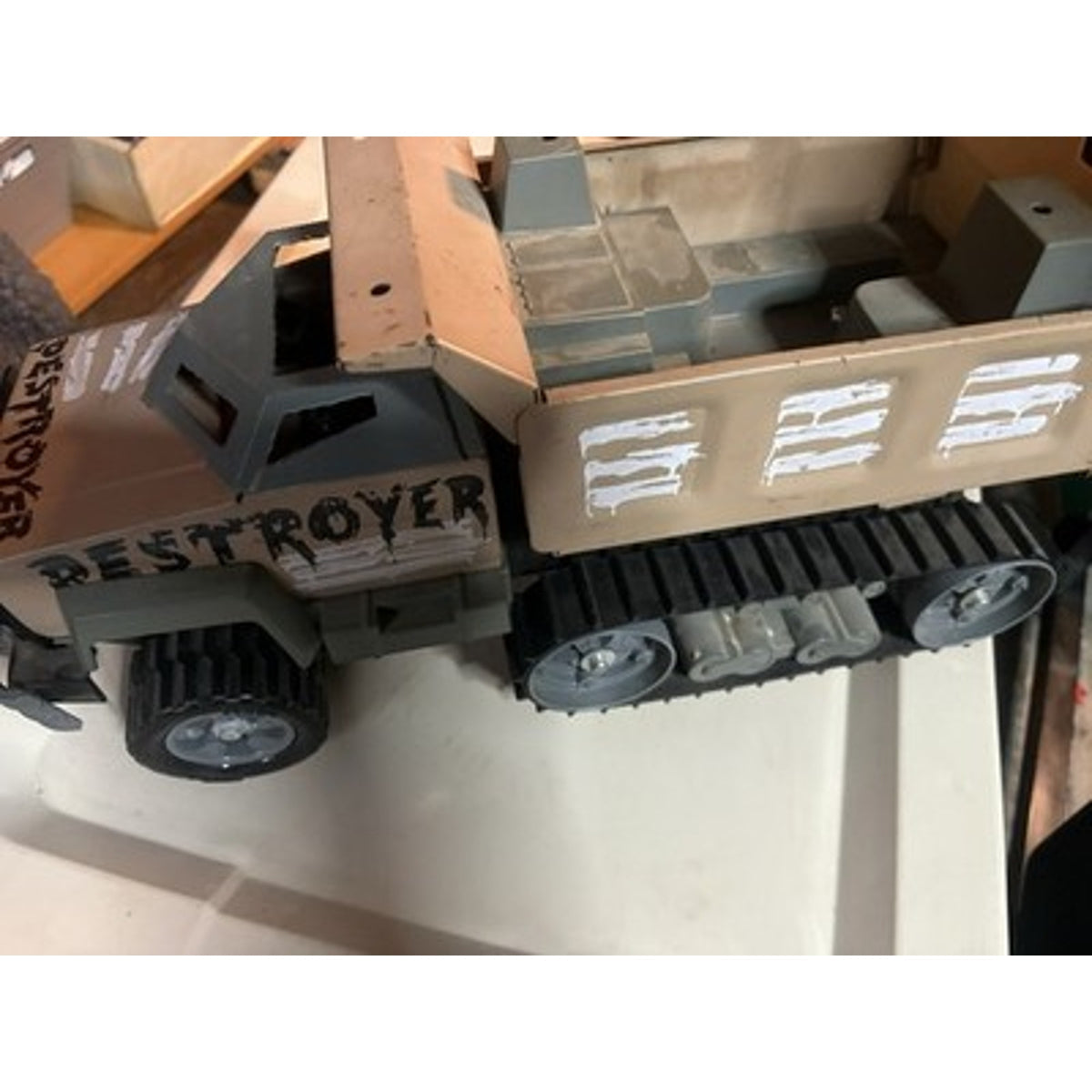 Vintage 1986 Steel Monsters Destroyer Dump Truck Tank Tonka Metal