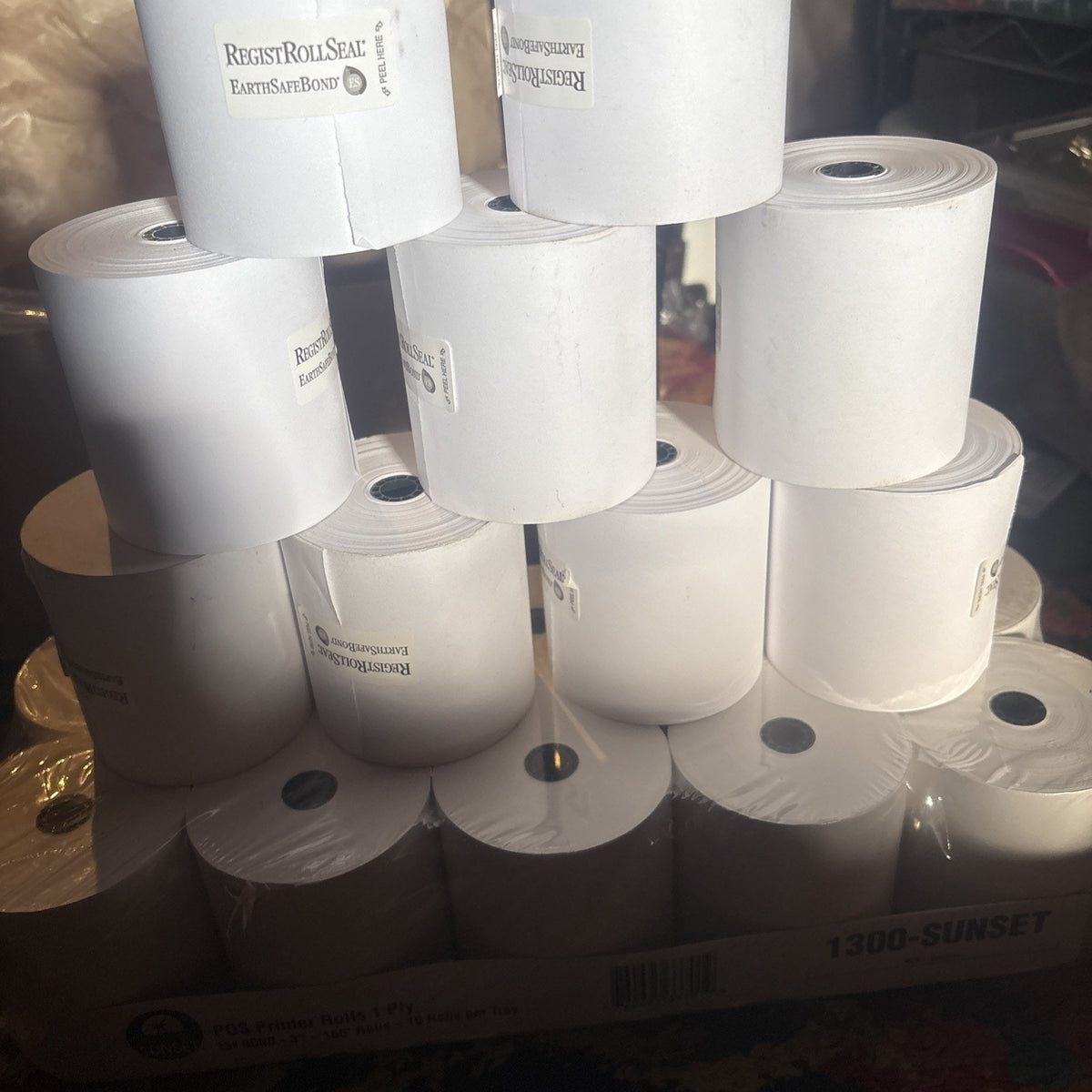 PosPaperRoll 883500 3in x 165ft 1-Ply Bond Paper Roll - 19 Rolls