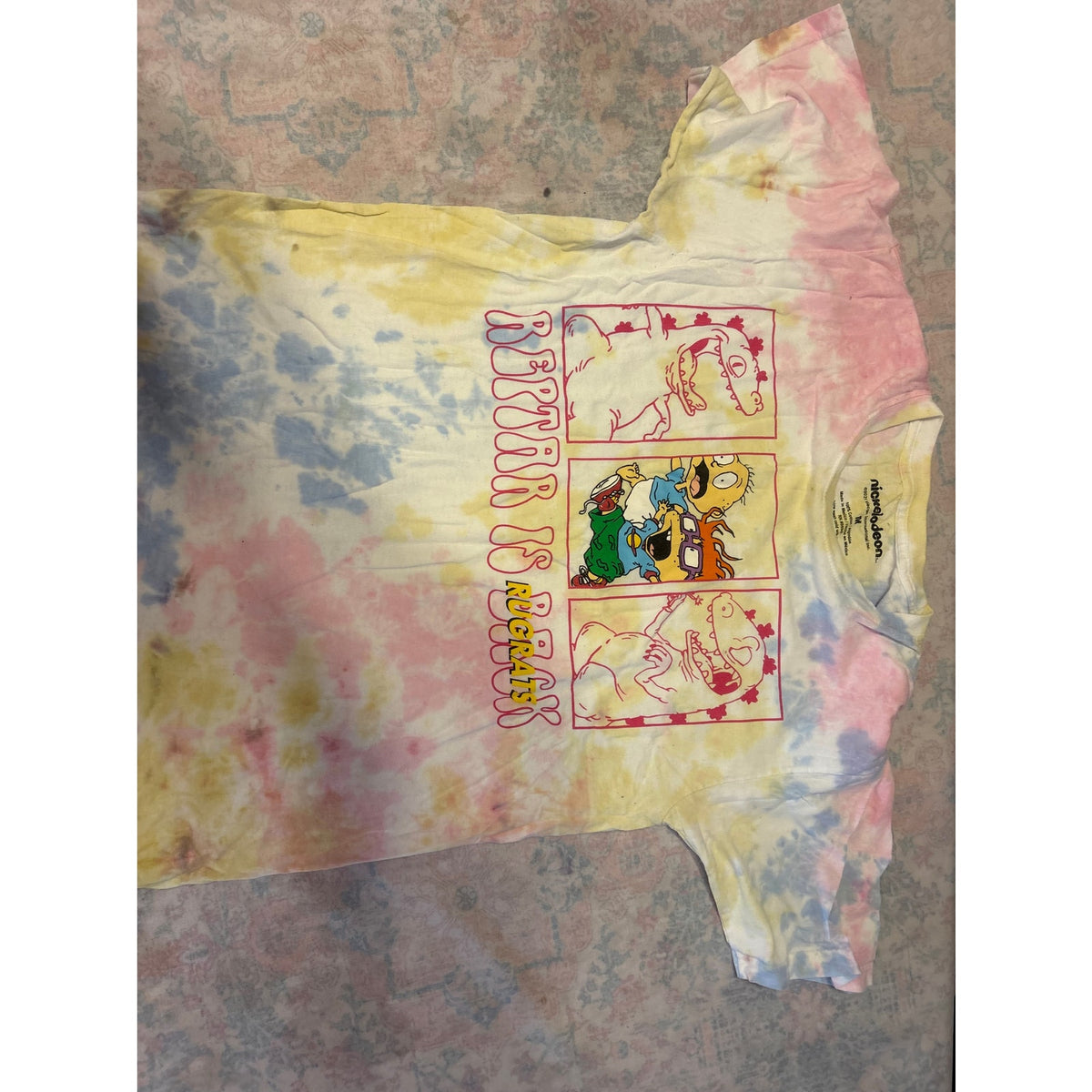 Nickelodeon Rugrats Reptar Tie-Dye T-Shirt M Unisex