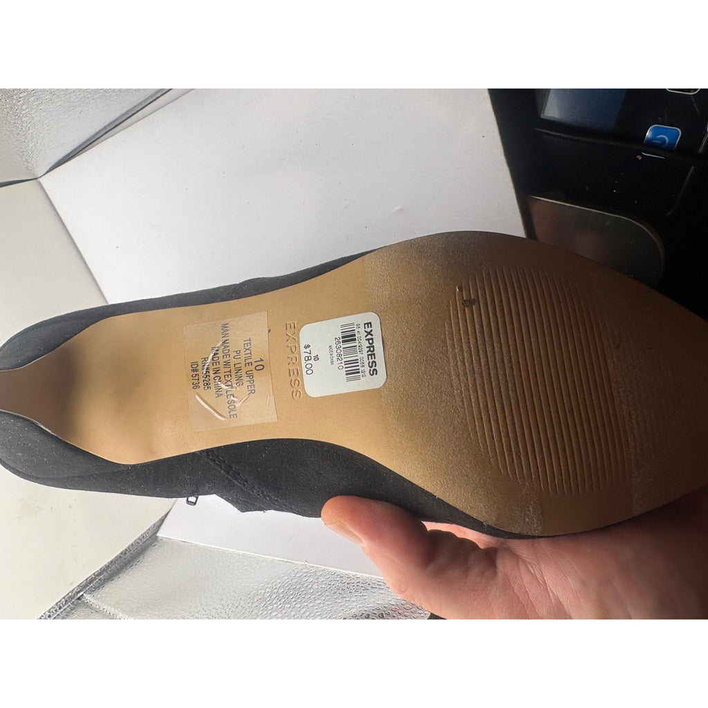 EXPRESS Women's Ankle Boots, Black Tan, Size 10