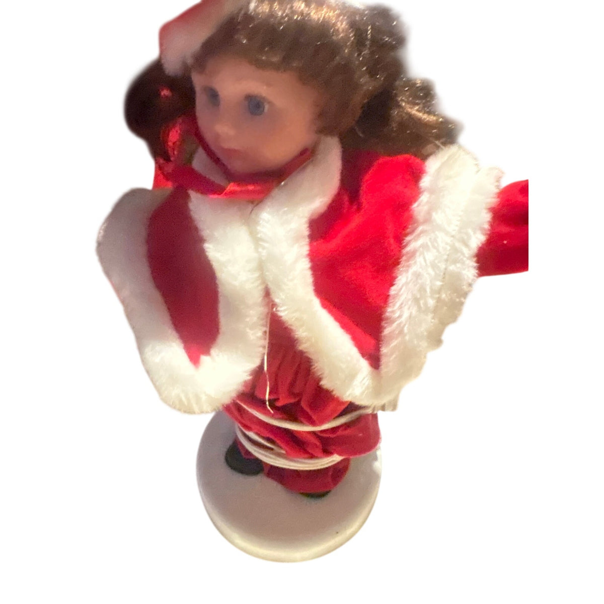 RENNOC ANIMATION Mrs Claus Christmas Decor, Light-up Figurine, Red & White