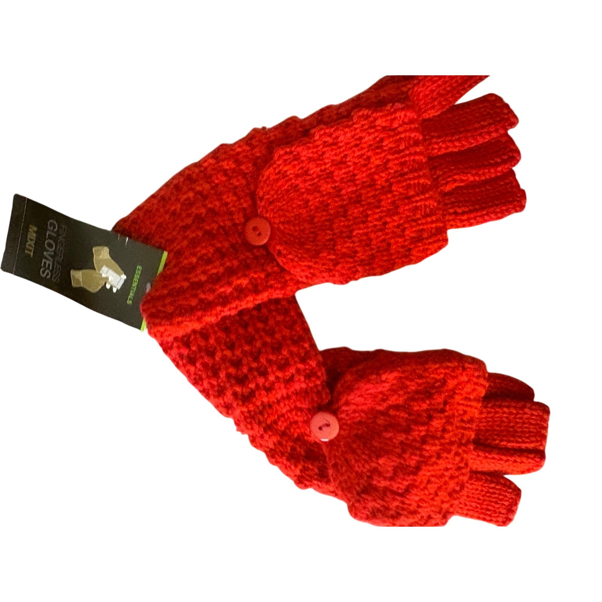 JCPenney Fingerless Gloves Knit Casual Winter Men's Women's Red Multicolor Accessories