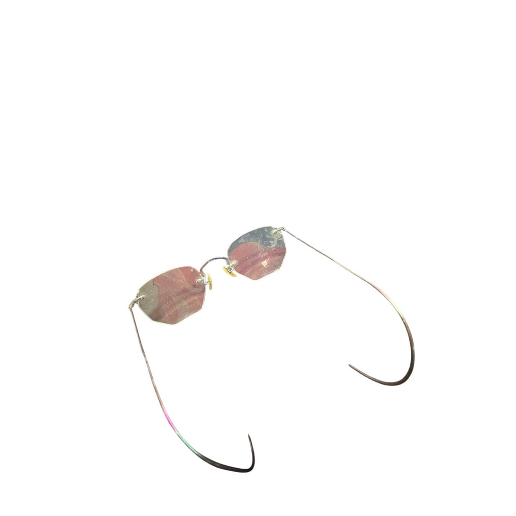 Churon Rimless Eyeglasses Men's Women's Silver Gold Vintage Classic w case