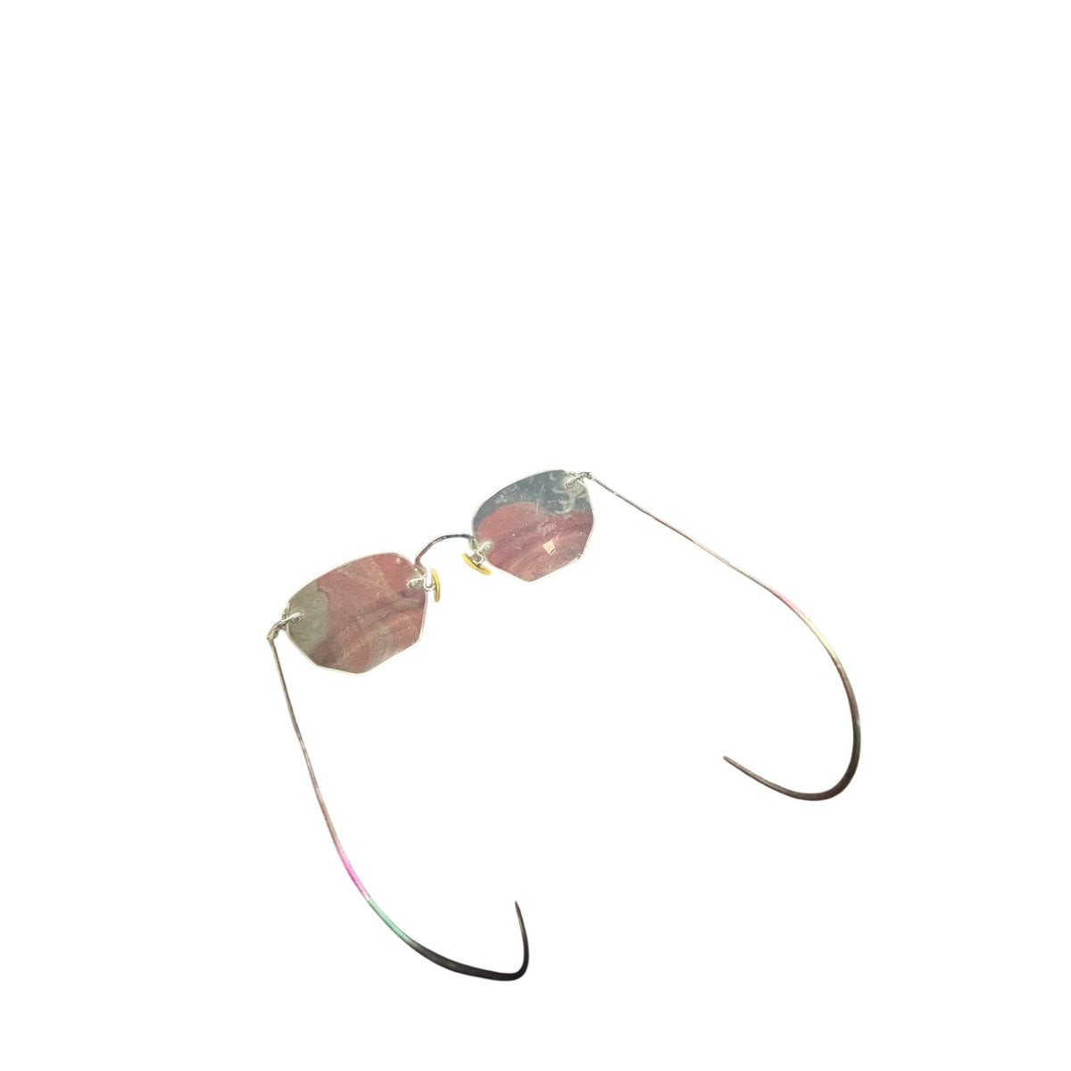 Churon Rimless Eyeglasses Men's Women's Silver Gold Vintage Classic w case