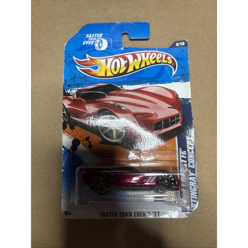 2011 Hot Wheels Faster Than Ever 2009 Corvette Stingray Concept #11 Short Card
