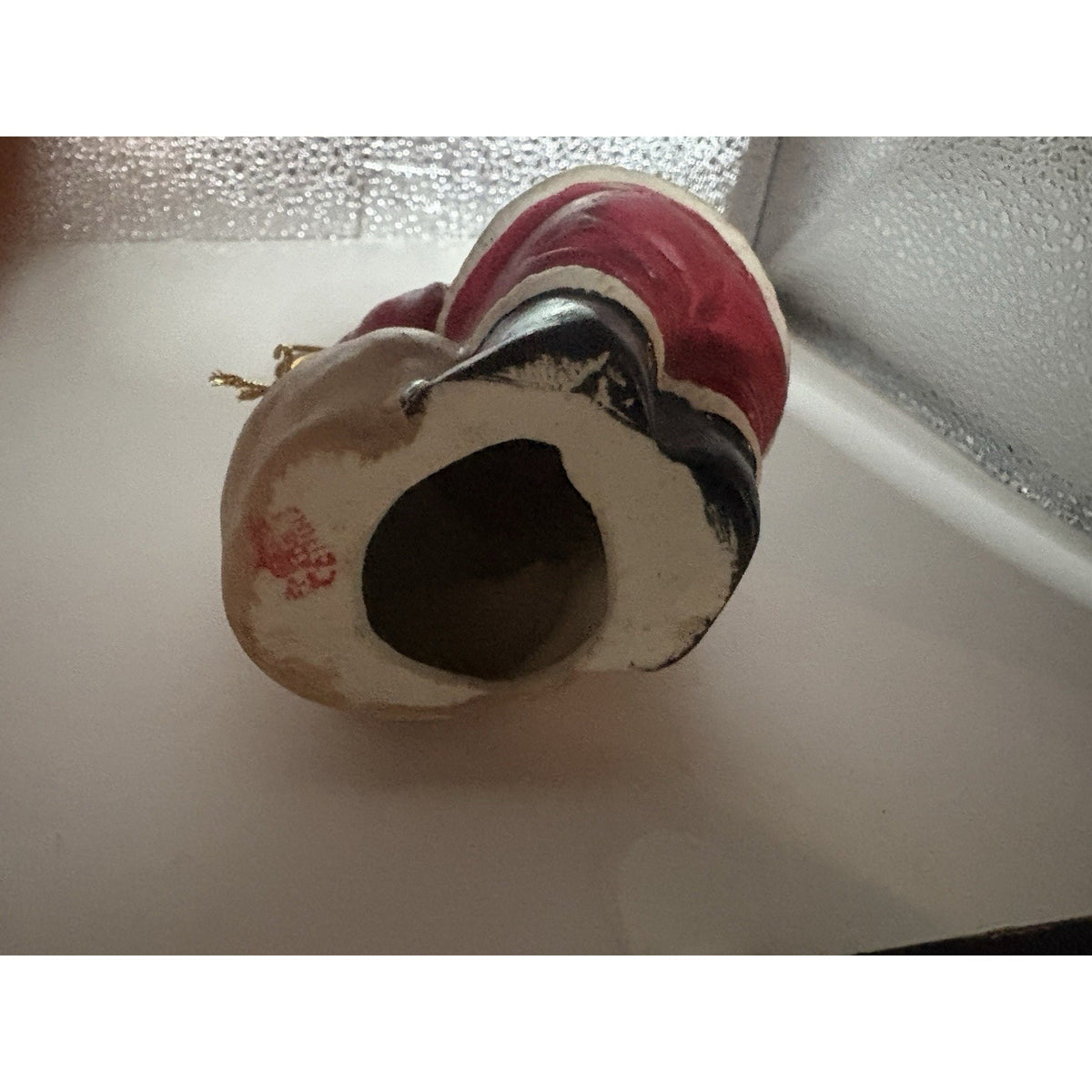 Vintage Ceramic Santa Claus Figurine Toy Bag Christmas Holiday Decor