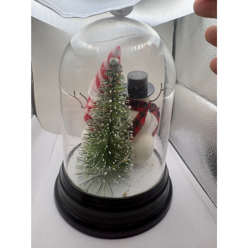 Snow Globe Decor Christmas Holiday Festive Whimsical Lighted Dome Felt