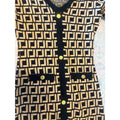 Jolie & Joy Fendi Monogram Knit Dress Women's XL Black Tan Casual