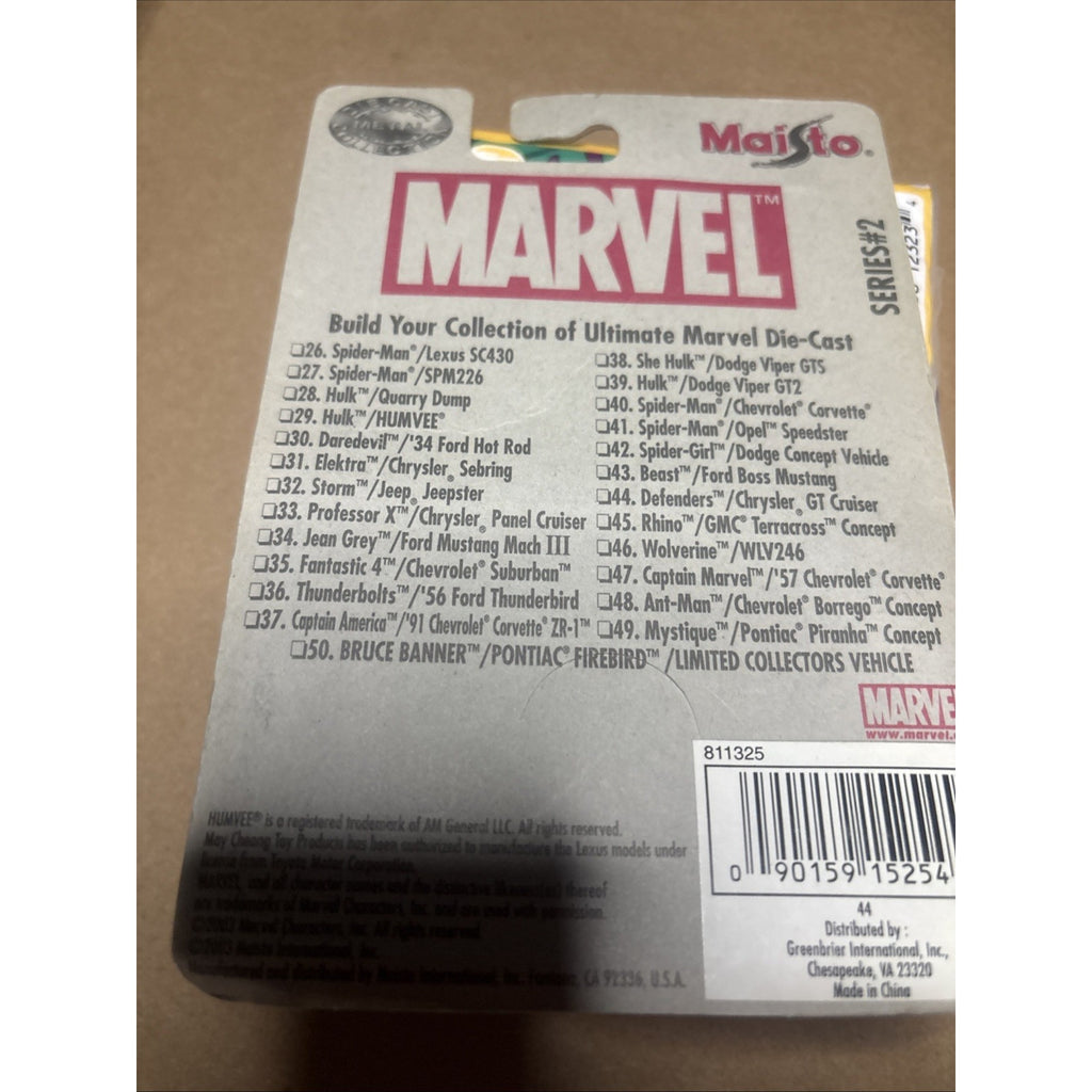 2003 Maisto Marvel Series 2 Lexus SC430 Spider-Man