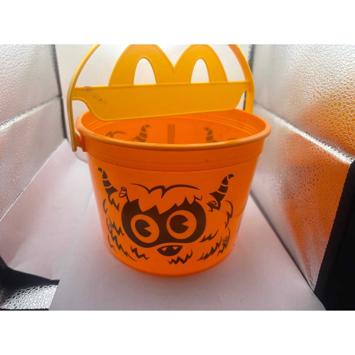 McDonald's Happy Meal Boo Bucket Halloween Trick-or-Treat Bucket, Monster, Plastic, Orange/Yellow