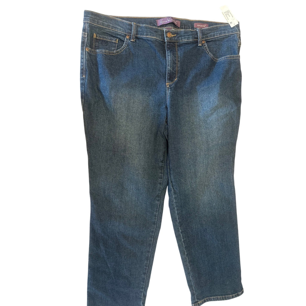 Gloria Vanderbilt Women's jeans, Amanda fit, blue denim, size 18WS