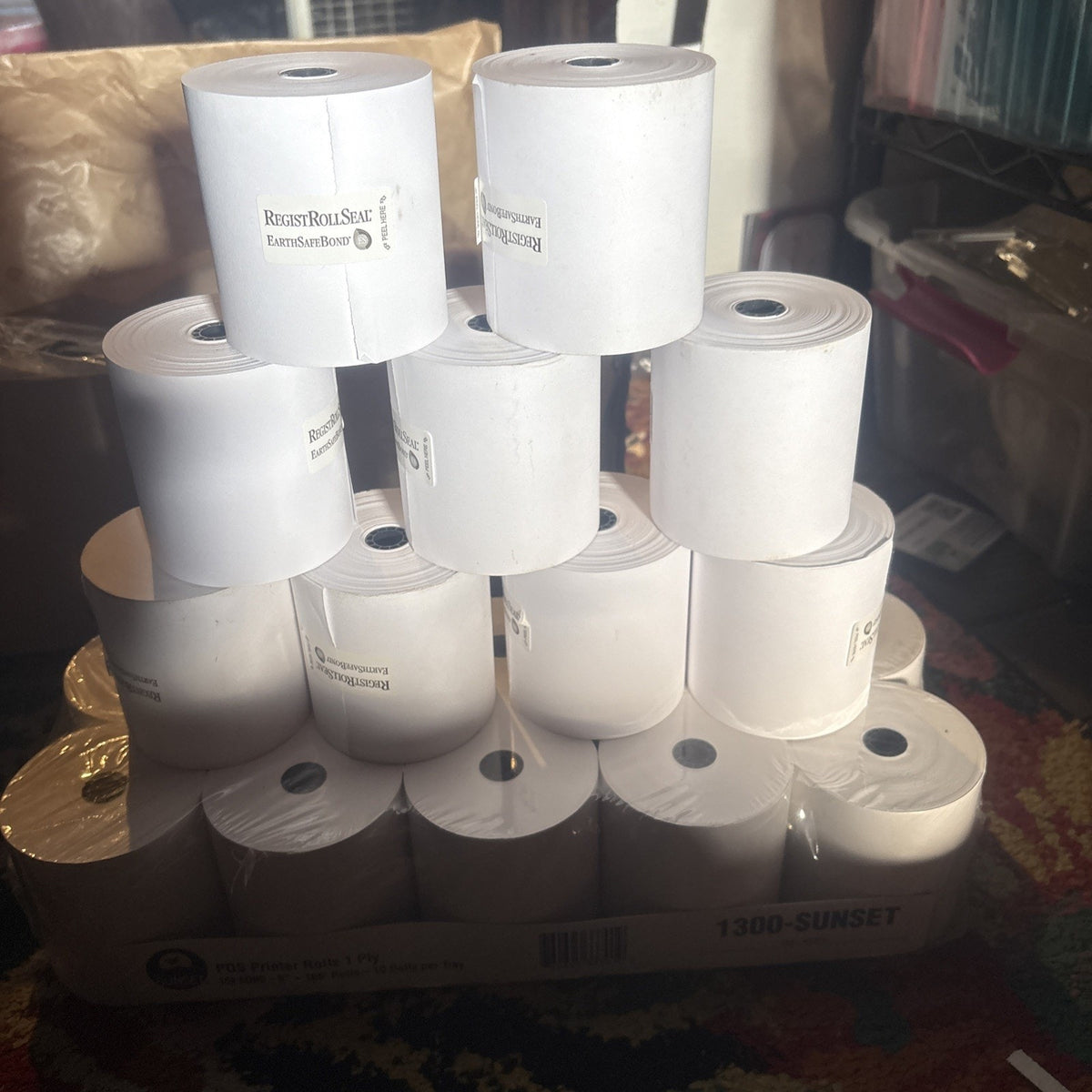 PosPaperRoll 883500 3in x 165ft 1-Ply Bond Paper Roll - 19 Rolls