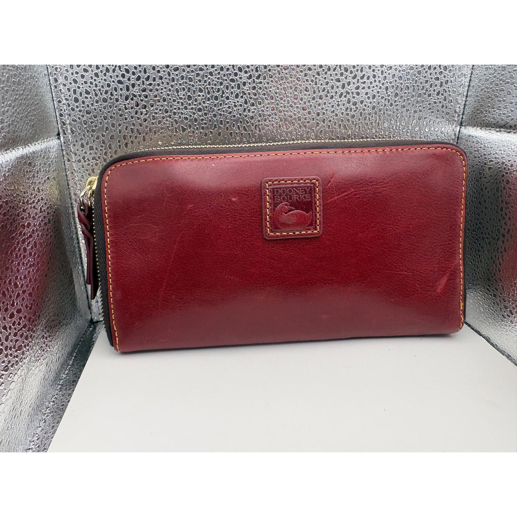 Dooney & Bourke Leather Wallet with Zipper Closure