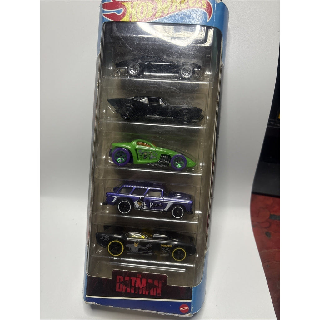 Hot Wheels The Batman 5 Pack DC Comics Batmobile Penguin Matte