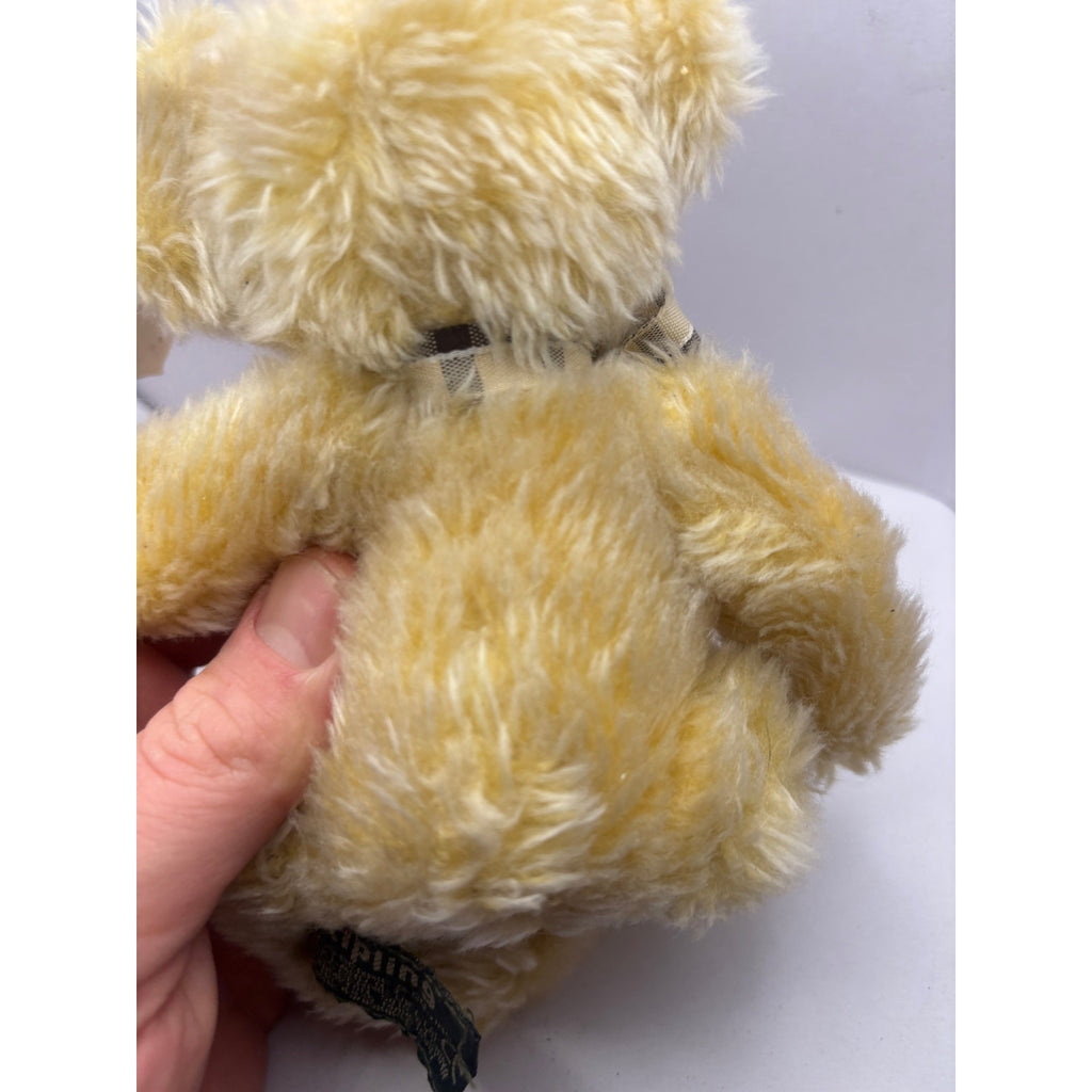 Kipling Teddy Bear Plush Toy Kids Cream Brown Stuffed Animal Vintage Collectible