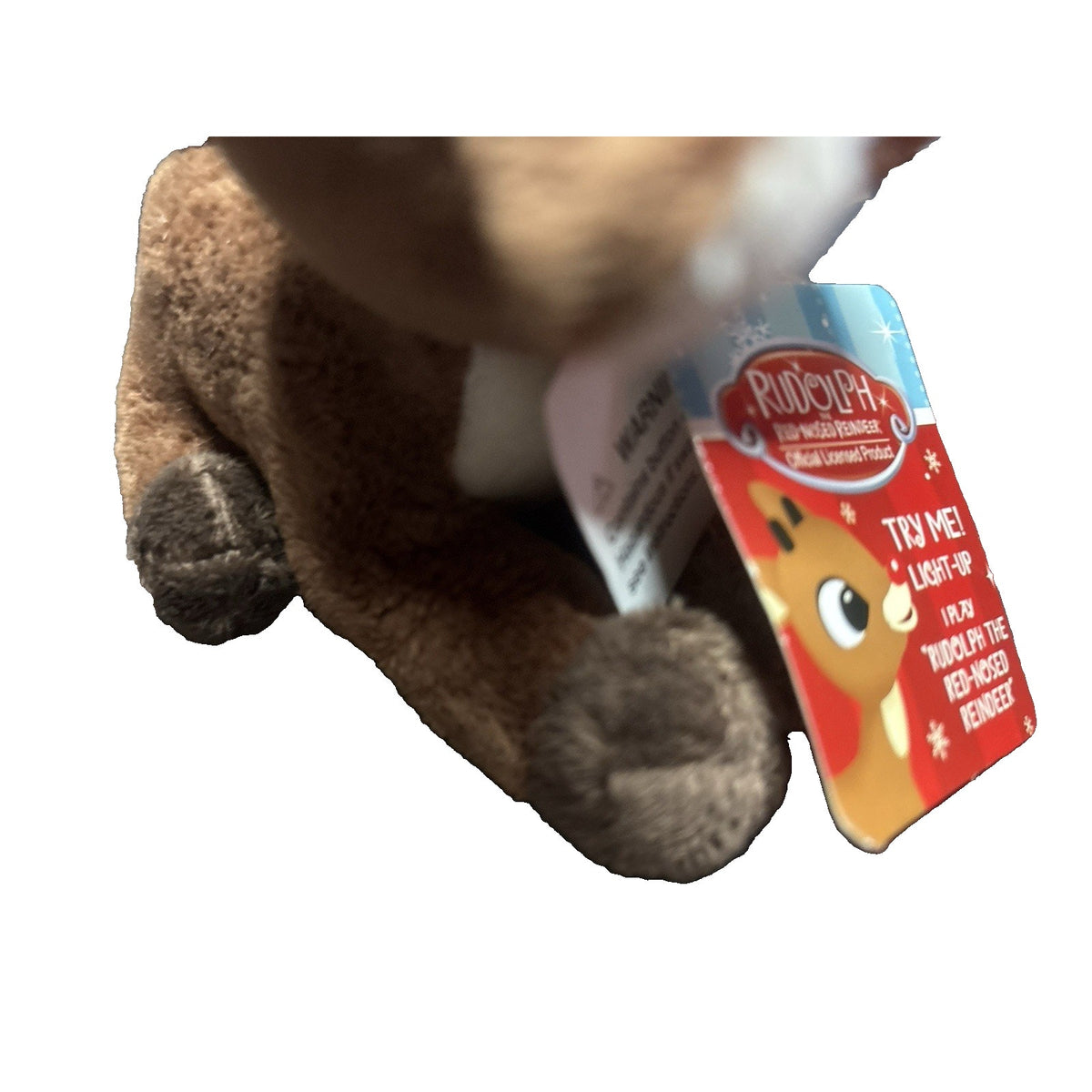 Rudolph the Red Nosed Reindeer - Dan Dee - 5" Musical Light Up Plush - Tag