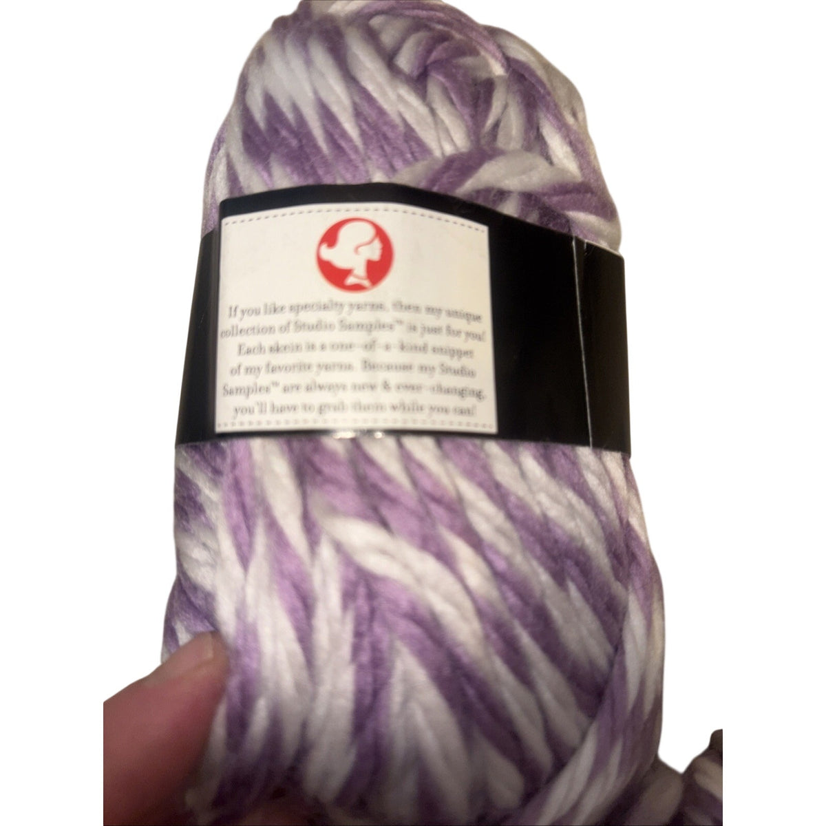 Studio Samples By Nicole 100% Acrylic Purple And White Used And New Lot 8 Skeins