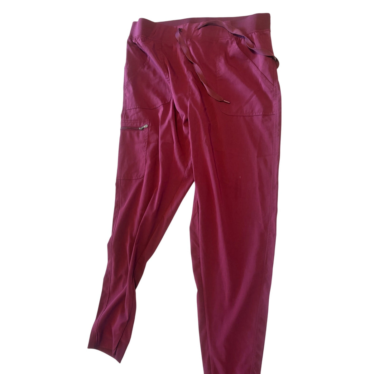 ADAR Scrub Pants Women XL Tall Athletic Utility Black/Red