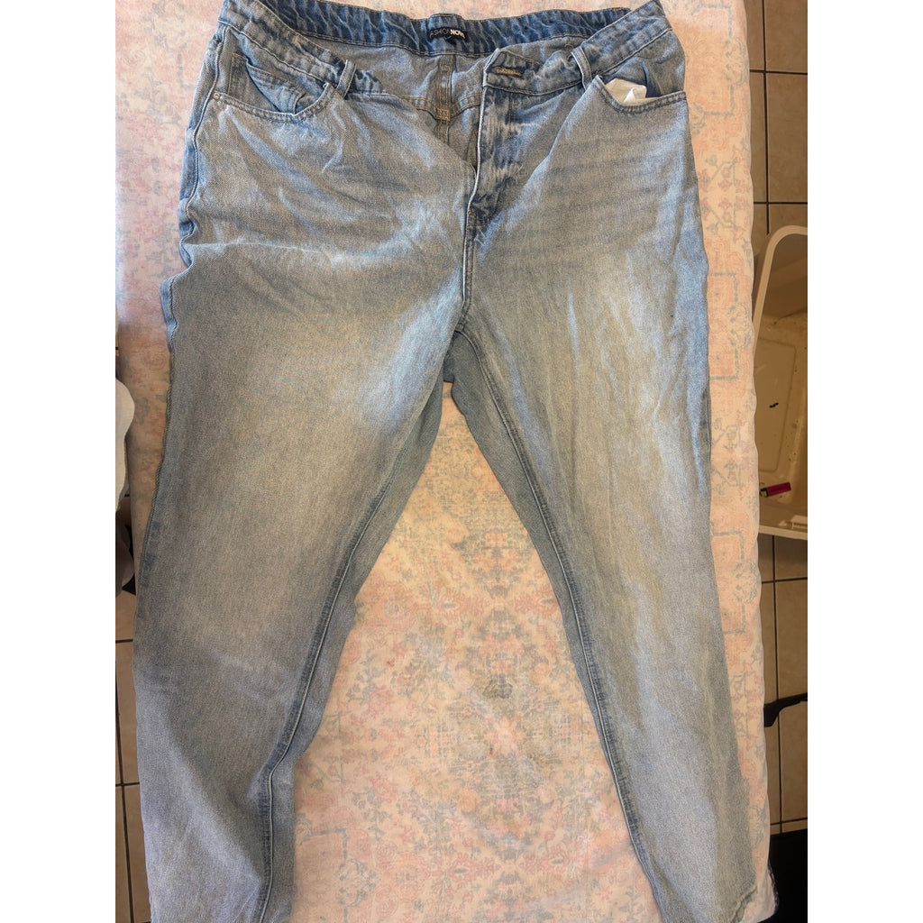 FASHIONNOVA Women's Jeans 16 Blue Denim Split Hem Casual Pants