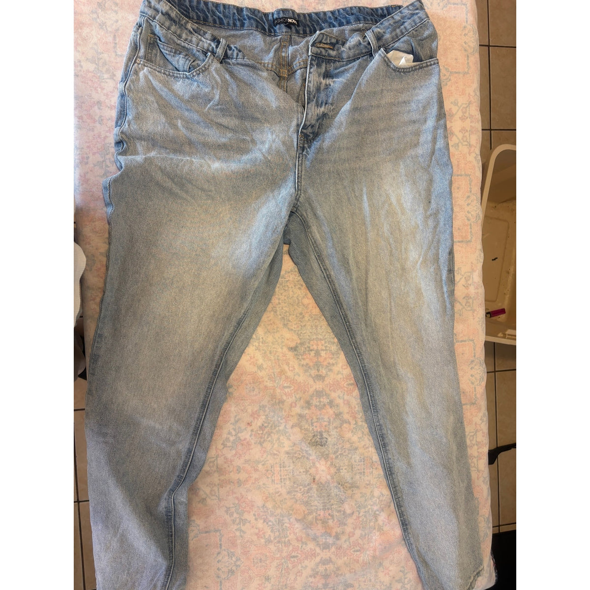 FASHIONNOVA Women's Jeans 16 Blue Denim Split Hem Casual Pants