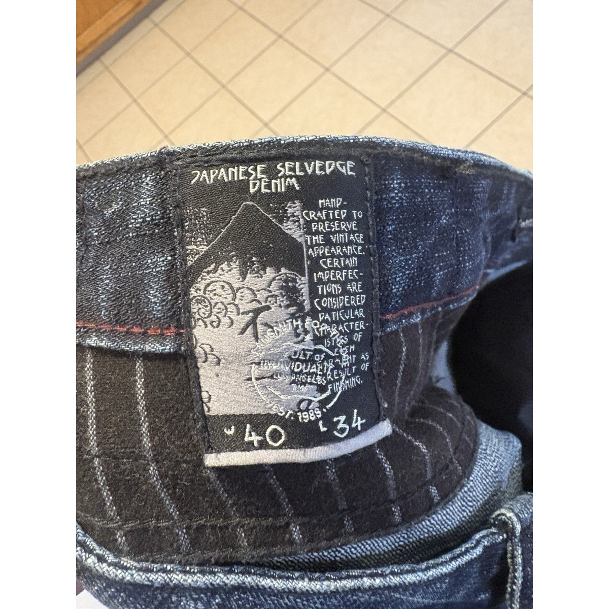 Cult of Individuality Greaser Moto Japanese Selvedge Jeans 40x34 650‑15B‑347B