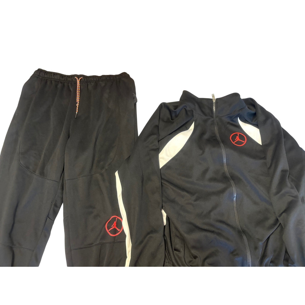 Jordan Men's Track Jacket and Pants Set Black White, Size xl
